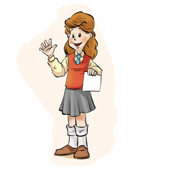 student figure with school uniform