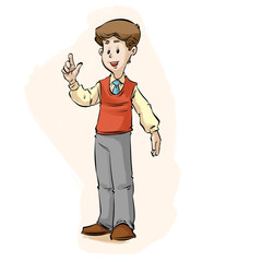 student figure with school uniform