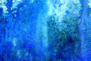 Blue with Green Watercolor Background