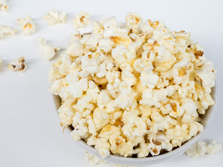 Top view of the salty flavour popcorn.