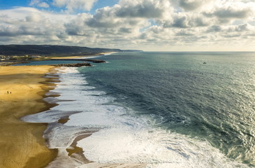 ocean or sea foam and clean beach without people, summer resort