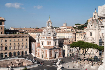 View of the city of Rome Italy