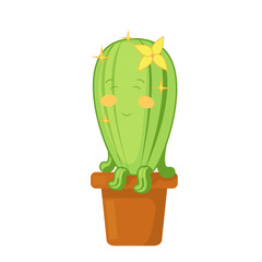 Vector illustration with cute cactus