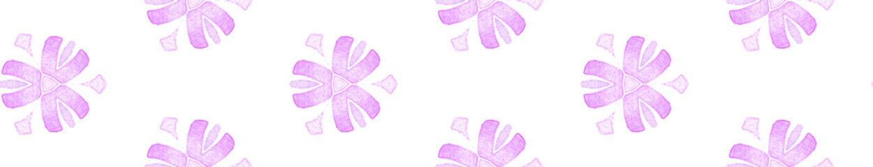 Violet purple vintage kaleidoscope Seamless Border