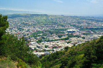 Fototapeta na wymiar Georgia, Tbilisi. View of the city buildings. Travel concept