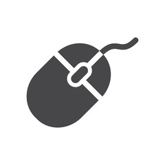 Computer mouse vector icon, simple sign for web site and mobile app.