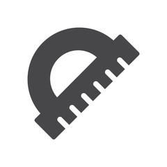 Circle ruler vector icon, simple sign for web site and mobile app.