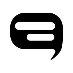 Glyph speech bubble icon. Chat symbol. Simple vector illustration isolated