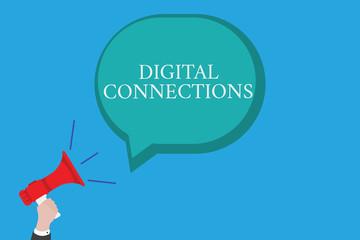 Conceptual hand writing showing Digital Connections. Business photo text Powerful Ways to Connect Online Global High Definition.