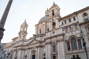 Fototapeta na wymiar Saint Peter's basilica facade dome Vatican Rome Italy
