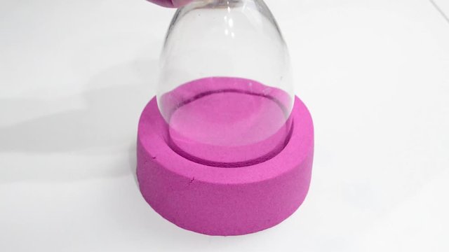 Kinetic sand beautifully falling apart