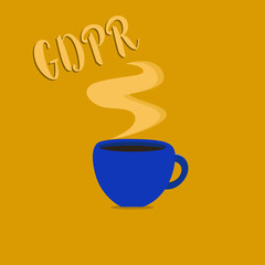 Handwriting text Gdpr. Concept meaning Regulation in EU law on data protection and privacy Legal framework.