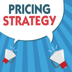 Word writing text Pricing Strategy. Business concept for set maximize profitability for unit sold or market overall.