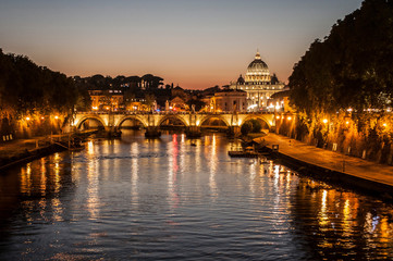 Fototapeta premium Rome Italy view by night