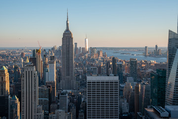 Fototapeta na wymiar Looking South from the top of Manhattans midtown (NYC, USA)