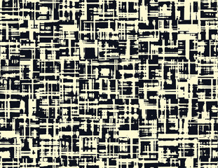 Abstractgrunge vector background. Monochrome composition of irregular graphic elements.