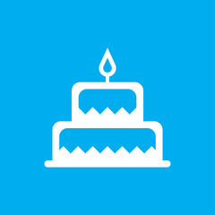 Birthday cake icon for web and mobile