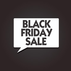 Text sign showing Black Friday Sale. Conceptual photo Shopping Day Start of the Christmas Shopping Season.