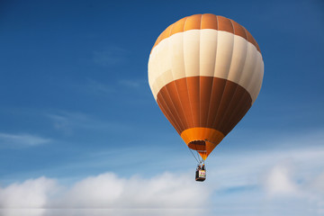 The beautiful balloon on blue sky