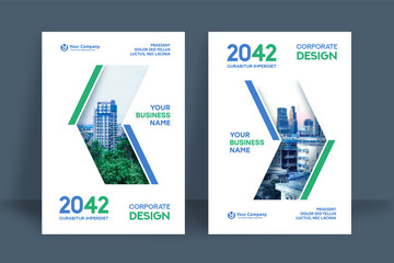 City Background Business Book Cover Design Template