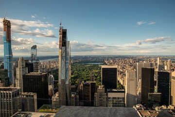 Looking North from the top of midtown Manhattan (NYC, USA)