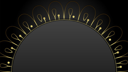 luxury ornamental mandala design background in gold color