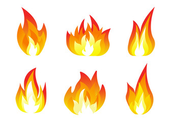 Fire effect vector illustration.