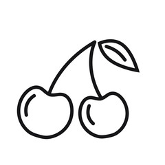 Cherry line icon. cherry sign vector