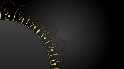 luxury ornamental mandala design background in gold color