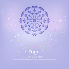 Vector background for yoga, meditation. Yoga studio template.