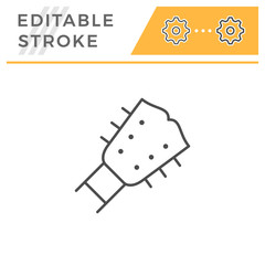 Guitar editable stroke line icon
