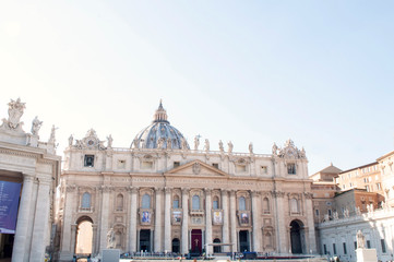 Fototapeta na wymiar St Peters Basilica in Vatican Rome Italy