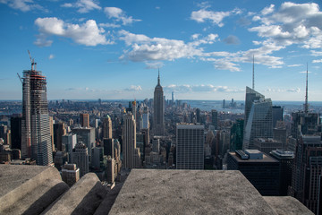 Looking South from the top of Manhattans midtown (NYC, USA) - 282863323