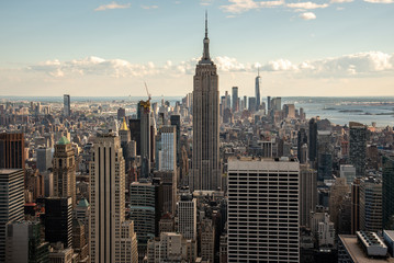 Looking South from the top of Manhattans midtown (NYC, USA) - 282864735