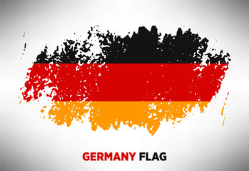 Germany colorful brush strokes painted flag