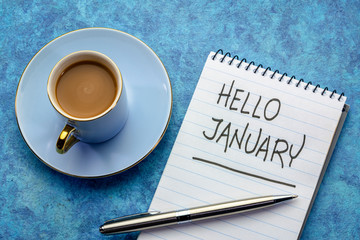 Hello January   handwriting