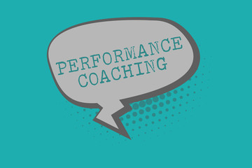 Conceptual hand writing showing Performance Coaching. Business photo text Facilitate the Development Point out the Good and Bad.