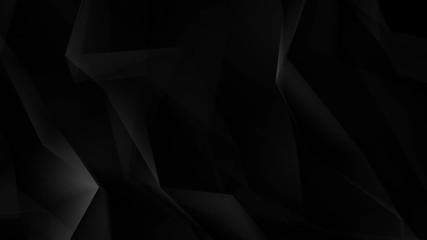 Elegant black abstract geometric polygon motion background - Powered by Adobe