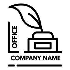 Office law company icon. Outline office law company vector icon for web design isolated on white background