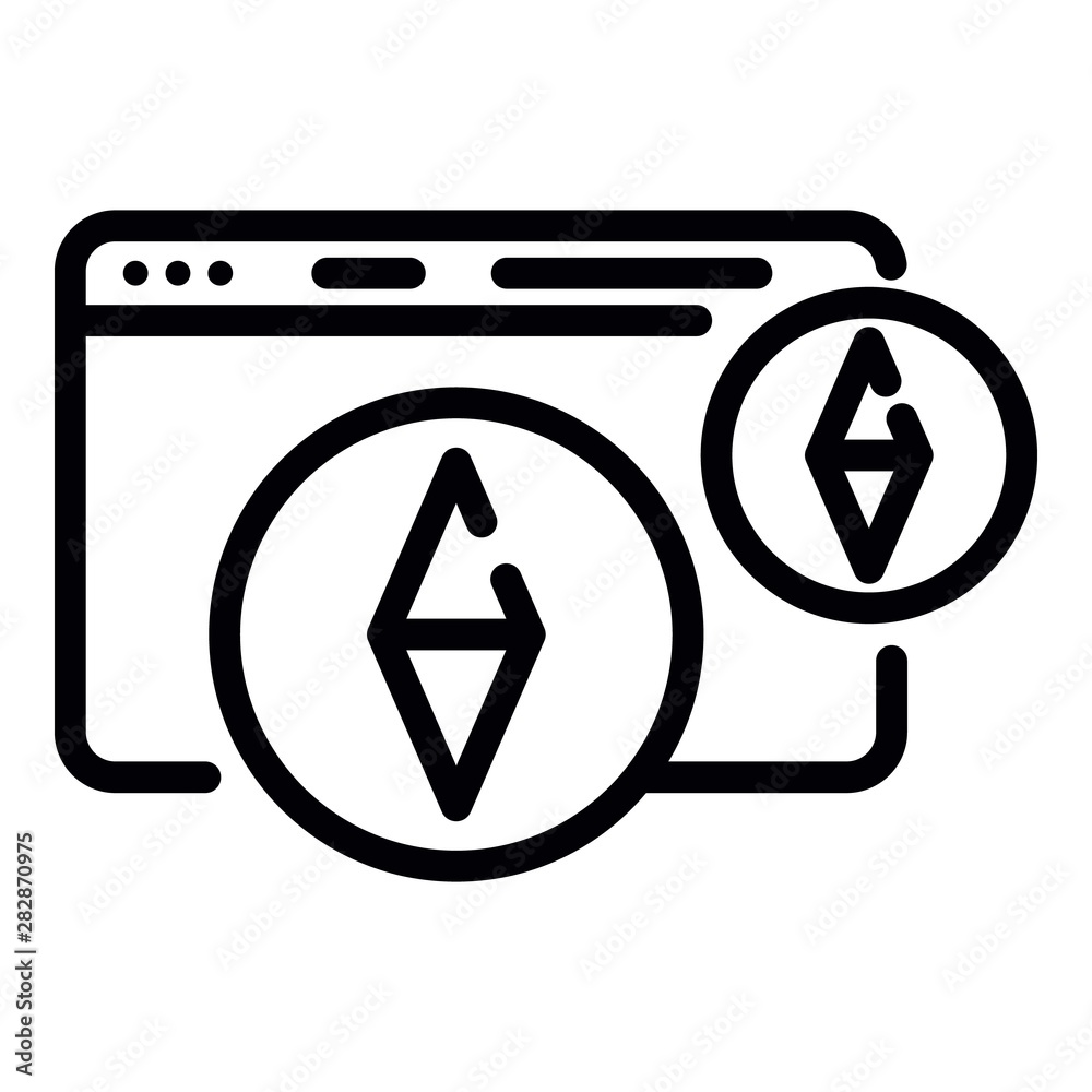 Poster mining web page icon. outline mining web page vector icon for web design isolated on white backgroun