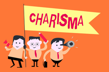 Word writing text Charisma. Business concept for compelling attractiveness or charm that inspire devotion in others.