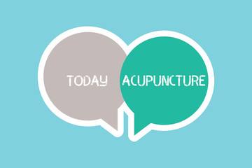 Writing note showing Acupuncture. Business photo showcasing Alternative therapy Treatment for pain and illness using needle.