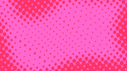Magenta and pink retro comic pop art background with dots, cartoon halftone background vector illustration eps10