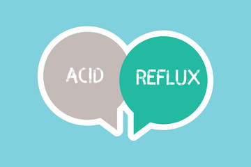 Writing note showing Acid Reflux. Business photo showcasing Condition where acid backs up from the stomach to the esophagus.