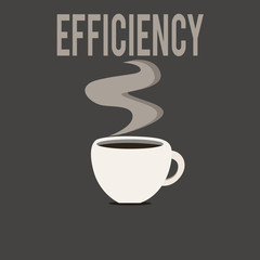 Writing note showing Efficiency. Business photo showcasing State or quality of being efficient Good perforanalysisce improvement.