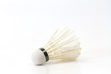 Fototapeta na wymiar White shuttlecocks badminton isolated on white background. 