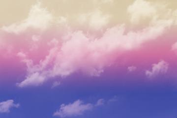 Fototapeta premium Soft cloud on sky subtle background colorful pastels tone. The light of the sun in the afternoon.