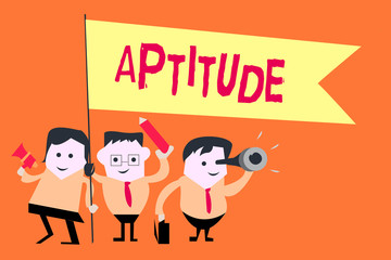 Word writing text Aptitude. Business concept for Natural ability tendency to do something Skill Talent perforanalysisce.