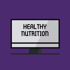 Writing note showing Healthy Nutrition. Business photo showcasing eating a healthy and nutritional food Balanced diet.
