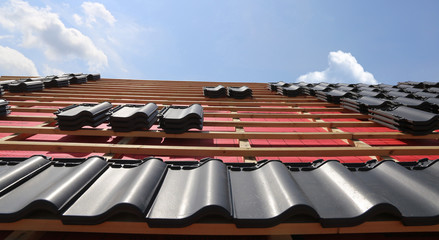 Dacheindeckung (Panoramabild)